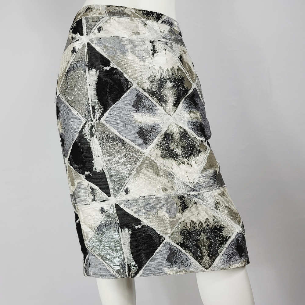 Calvin Klein Geo Print Textured Pencil Skirt Sz 6